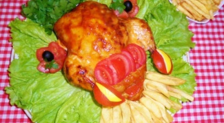 Курица с начинкой из креветок и риса под соусом «Гольф»