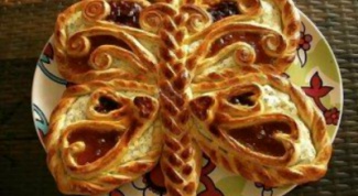 Пирог "Бабочка" с творожной начинкой