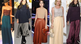 What to wear with long pleated skirt