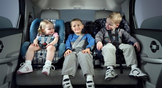 Group of children's car seats