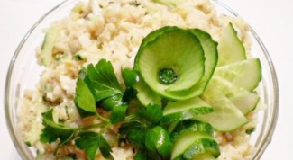 Salad with fish and cucumber