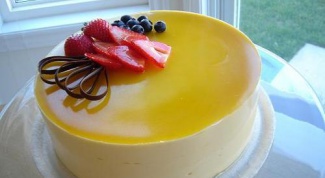 Cake-souffle with mango