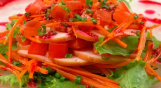 Как приготовить салат с овощами и копченой уткой
