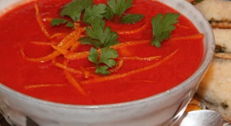 Овощной крем-суп с апельсиновым соком