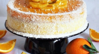 Легкий торт с вареным апельсином