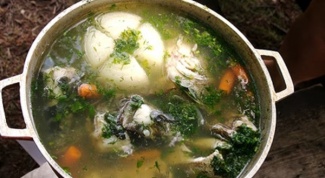 Как приготовить наваристый рыбный суп из ленка и хариуса на природе
