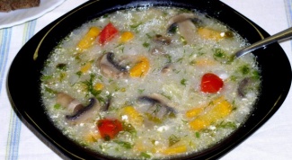 Перловый суп со свежими грибами