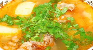How to cook soup of pork