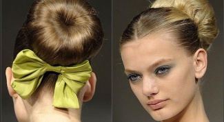 How to make a beautiful lump of hair on the head 