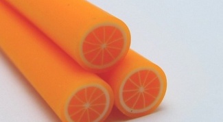 Как сделать дольки апельсина из полимерной глины