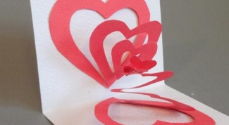 Как сделать 3D-открытку "Два сердца"