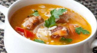 Как сварить суп с бастурмой и двумя видами риса