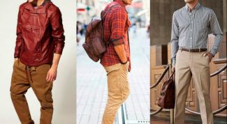 Как правильно носить мужские бежевые брюки