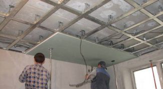 Как сделать подвесной потолок из гипсокартона своими руками