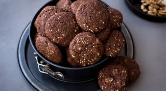 Как сделать вкусное шоколадно-имбирное печенье с кунжутом