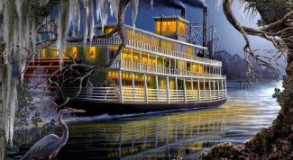 На теплоходе музыка играла