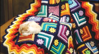 Картинка по теме - как связать плед крючком