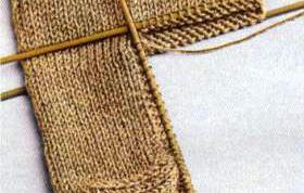 Картинка по теме - как вязать пятку у носков