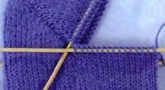 Картинка по теме - как связать пятку носка