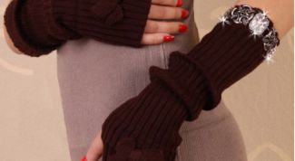 Картинка по теме - как вязать митенки