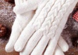 Картинка по теме - как связать перчатки спицами