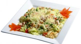 Картинка по теме - как готовить салат цезарь с курицей