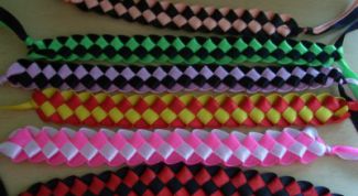 Картинка по теме - как плести браслеты из ленточек