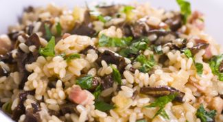 Картинка по теме - как готовить грибное ризотто