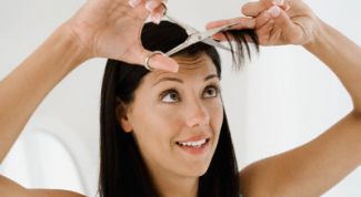 Картинка по теме - как стричь косую челку