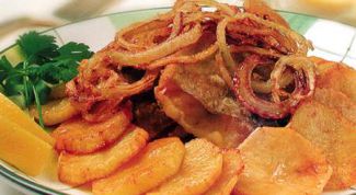 Картинка по теме - как пожарить картошку с мясом