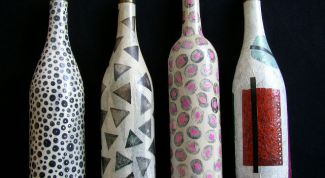 Картинка по теме - как декорировать бутылки
