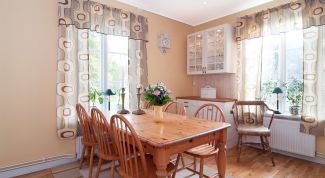 Картинка по теме - как сшить шторы в кухню