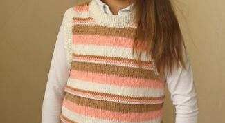 Картинка по теме - как связать безрукавку для девочки