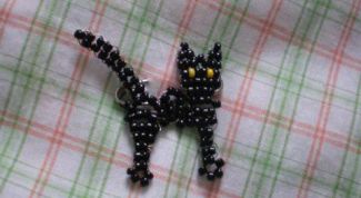 Картинка по теме - как сделать из бисера кошку