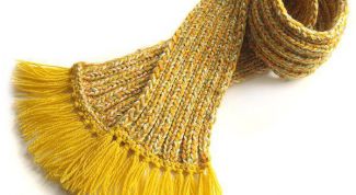 Картинка по теме - как сделать кисти на шарф