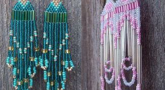 Картинка по теме - как сделать сережки из бисера