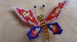 Картинка по теме - как сделать бабочку из бисера