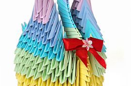 Картинка по теме - как сделать лебедя в модульном оригами