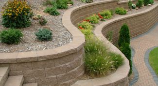 Картинка по теме - как сделать подпорную стенку