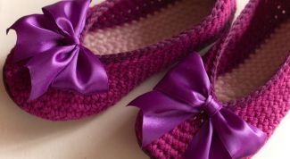 Картинка по теме - как связать домашние тапочки спицами