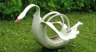 Картинка по теме - как сделать лебедя из автомобильной покрышки