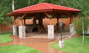 Картинка по теме - как сделать крышу в беседке