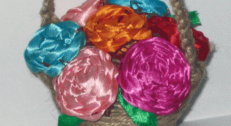 Картинка по теме - как сделать из ленточки цветочек