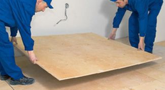 Картинка по теме - как постелить фанеру на пол