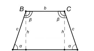 Картинка по теме - как найти высоту равнобедренной трапеции