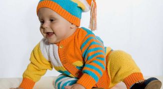 Картинка по теме - как связать комбинезон на малыша