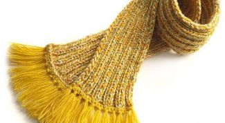 Картинка по теме - как вязать шарф резинкой