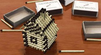 Картинка по теме - как построить домик из спичек без клея