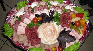 Картинка по теме - как украсить мясную нарезку