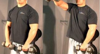 Картинка по теме - как качать плечи гантелями